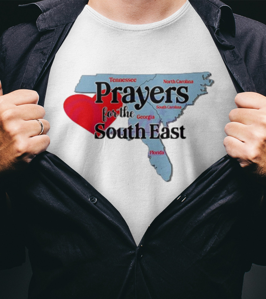 Prayers For The South East Hurricane Helene Survive Tennessee North Carolina Georgia South Carolina Florida T-Shirt