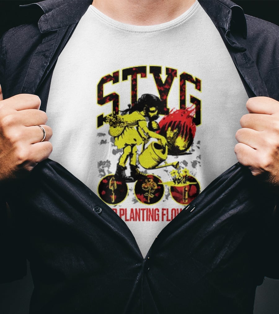 STYG Keep Planting Flowers Watering Can Explosion T-Shirt