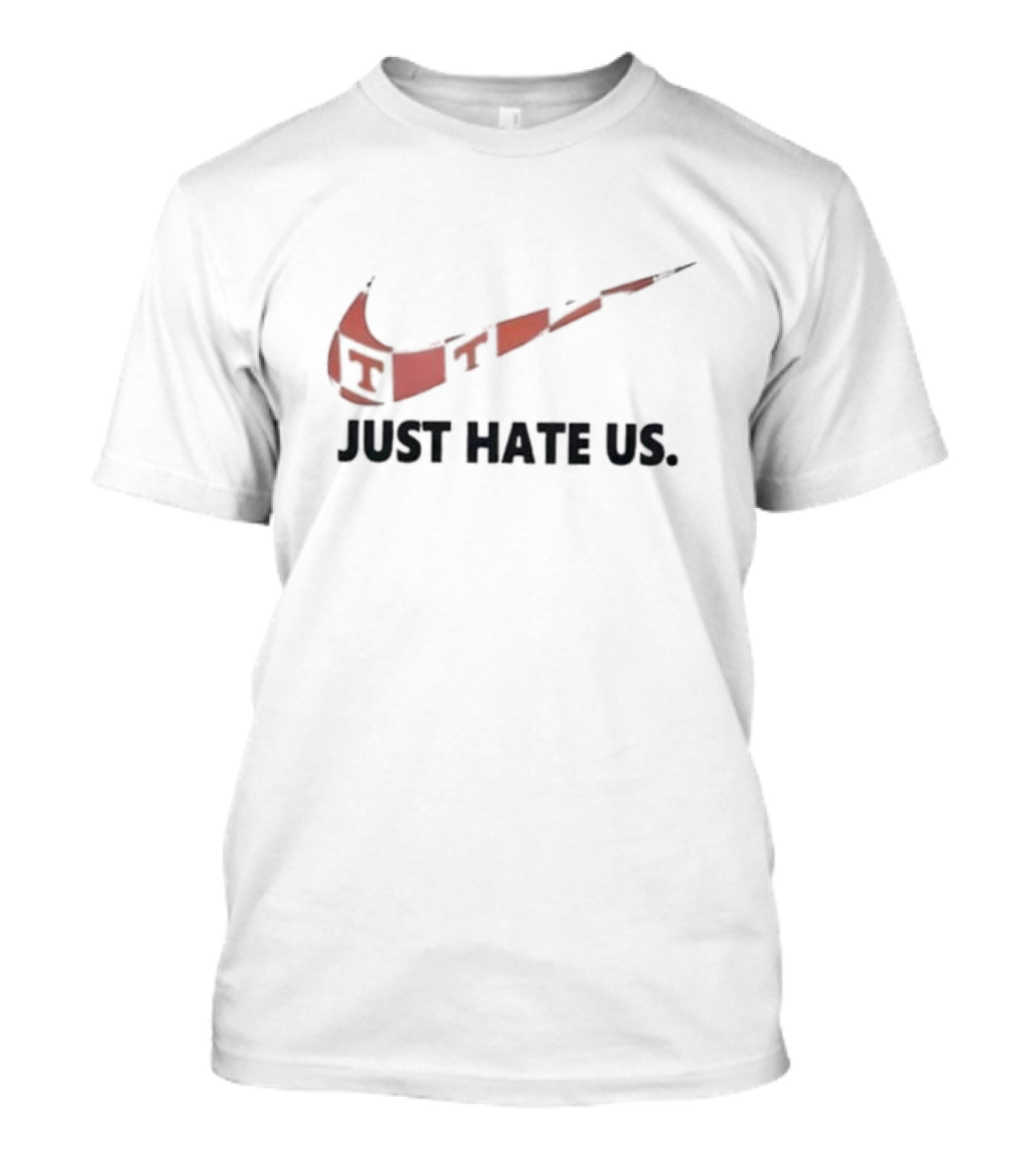 Tennessee Volunteers NCAA Just Hate Us T Logo Swoosh T-Shirt