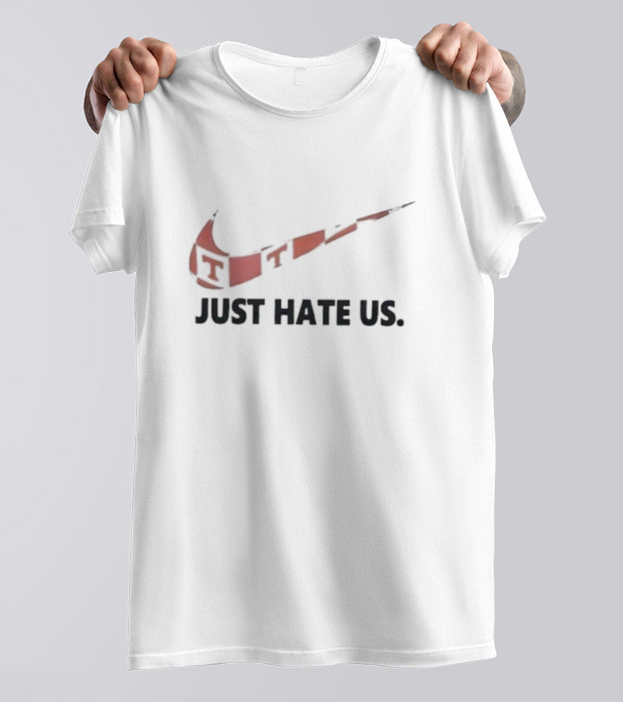 Tennessee Volunteers NCAA Just Hate Us T Logo Swoosh T-Shirt