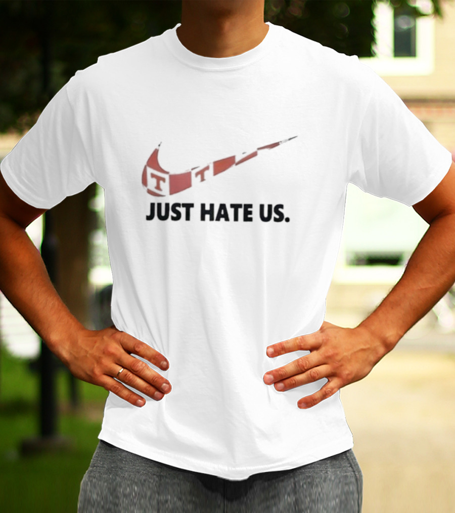 Tennessee Volunteers NCAA Just Hate Us T Logo Swoosh T-Shirt