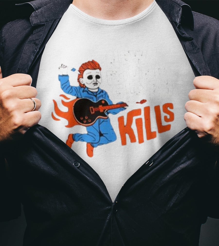 New Found Glory Kills Michael Myers Guitar Flame Character T-Shirt