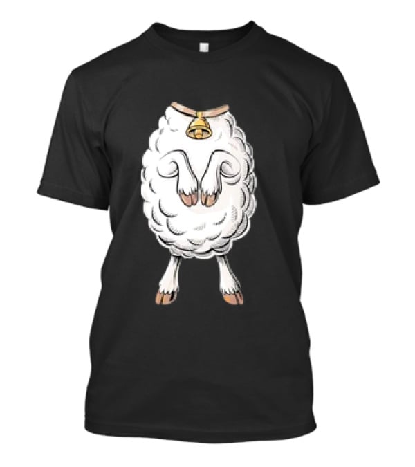 Adult Lamb Costume Meme Headless Fleece Bell T-Shirt