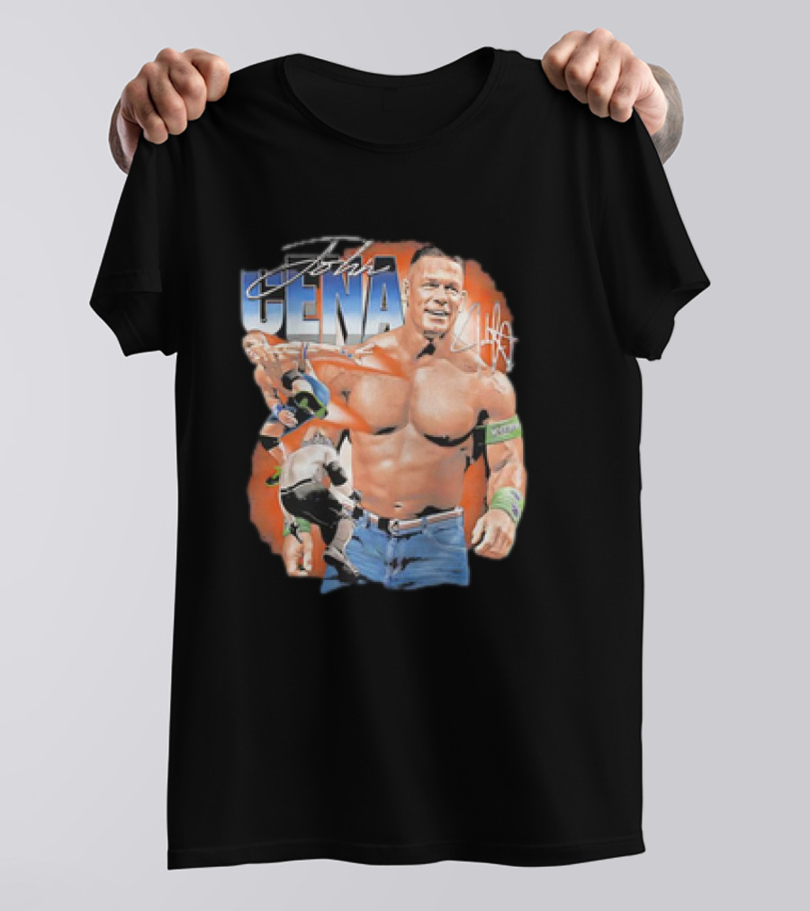 John Cena WWE Vintage Wrestler Action T-Shirt