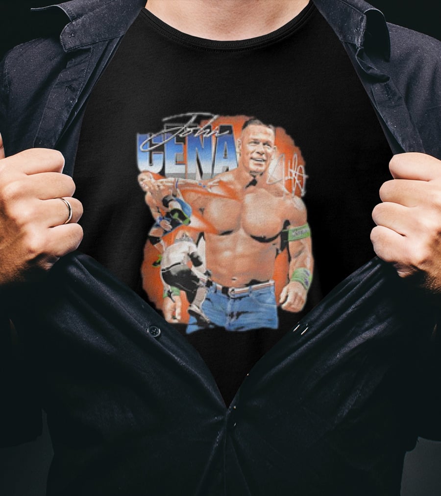 John Cena WWE Vintage Wrestler Action T-Shirt