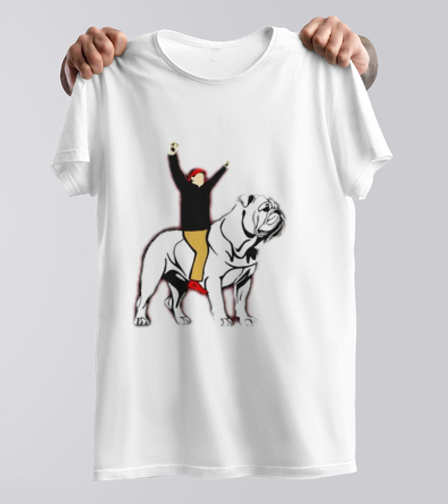 Kirby Smart And Uga Riding Into Battle Youth Competitor Bulldog Team Spirit T-Shirt