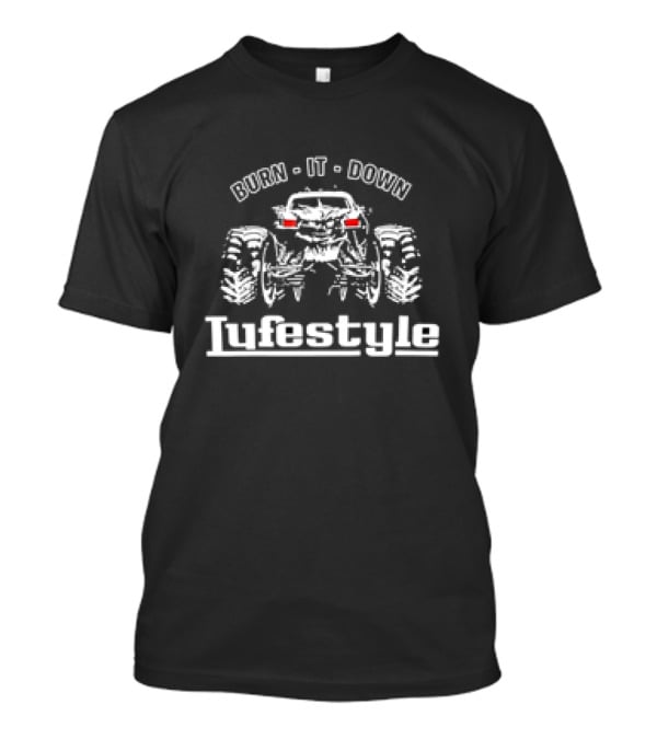 Lyfestyle Burn It Down Monster Truck Classic T-Shirt
