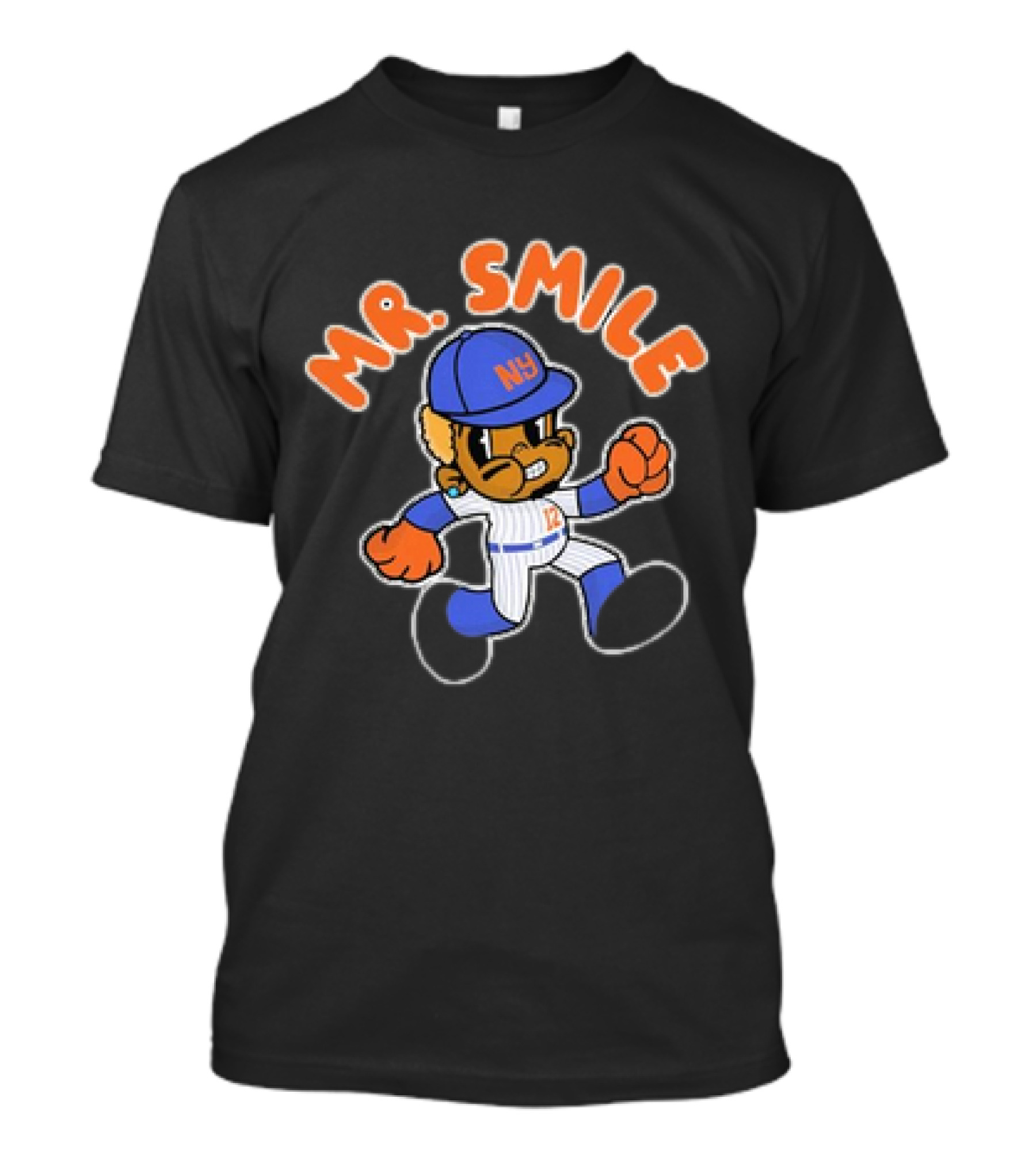 Mr. Smile New York Mets NY Baseball Character T-Shirt