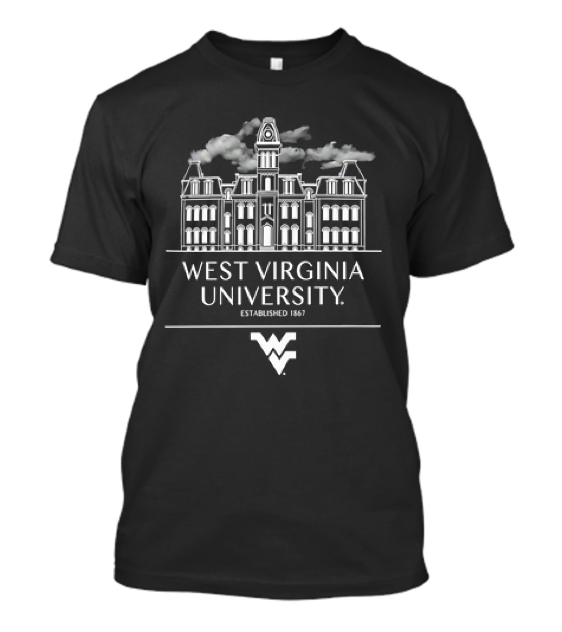 West Virginia University Established 1867 Iconic Building T-Shirt