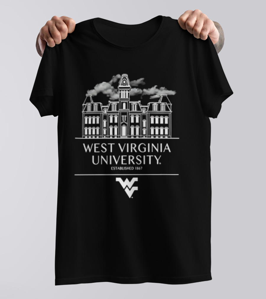 West Virginia University Established 1867 Iconic Building T-Shirt