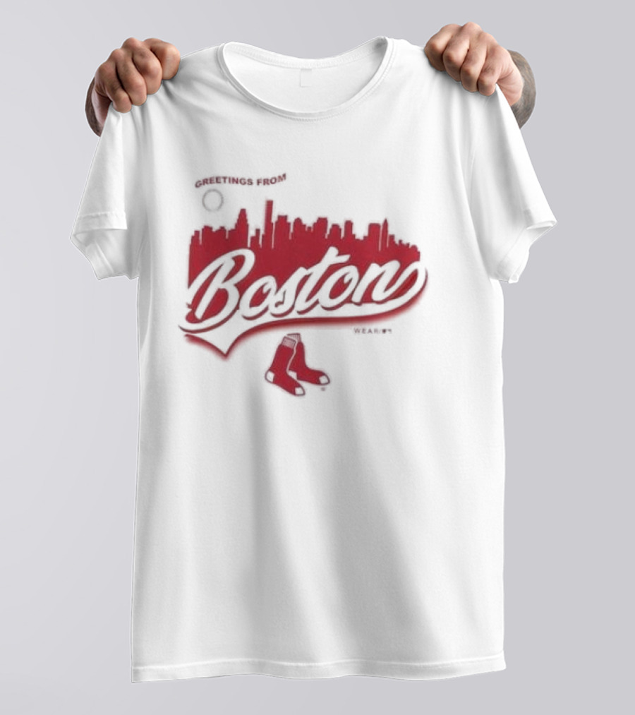 Greetings From Boston Red Sox Skyline T-Shirt