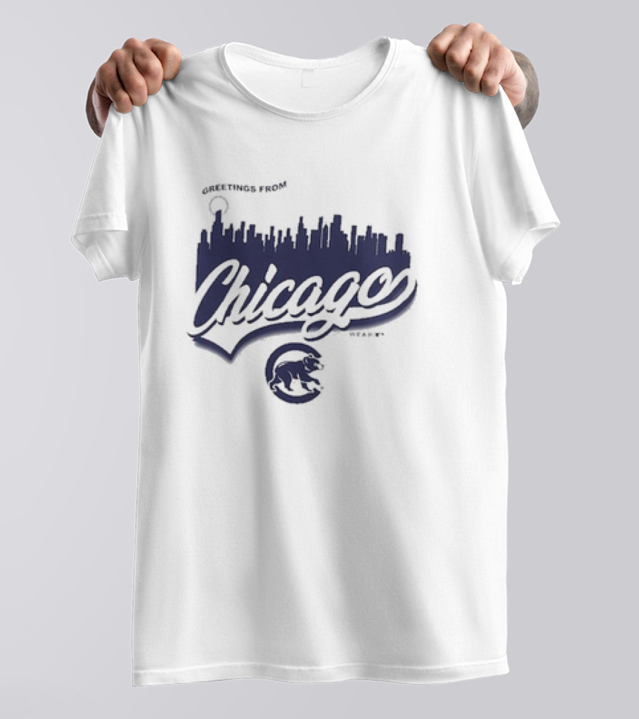 Greetings From Chicago Skyline Cubs T-Shirt
