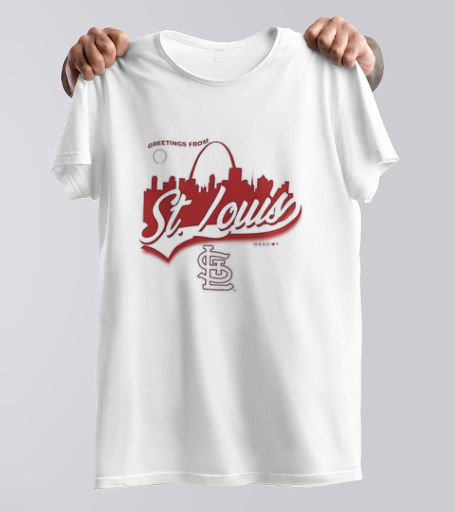 Greetings From St. Louis Cardinals Skyline STL T-Shirt
