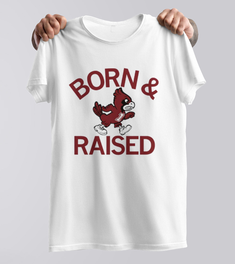 Born And Raised Iowa State Cyclones Vintage T-Shirt