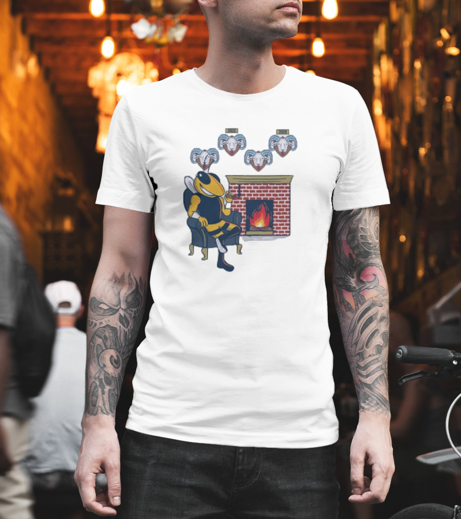 Mantel Georgia Tech Buzz Defeats UNC Tar Heels Four In-A-Row T-Shirt