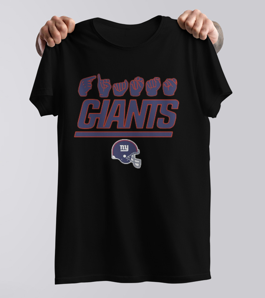 American Sign Language Giants NFL New York Giants T-Shirt