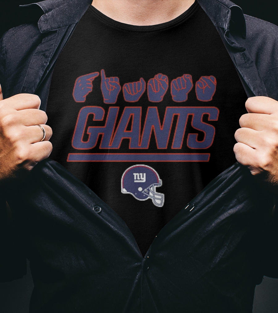 American Sign Language Giants NFL New York Giants T-Shirt