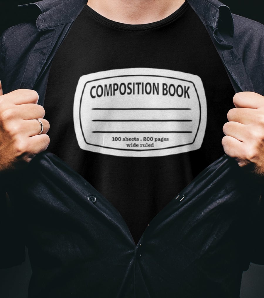 Composition Book 100 Sheets 200 Pages Wide Ruled T-Shirt
