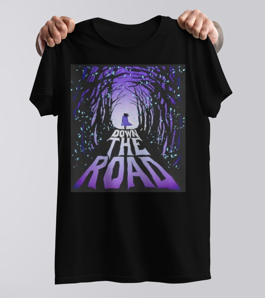 Down The Road Twilight Forest Pathway T-Shirt