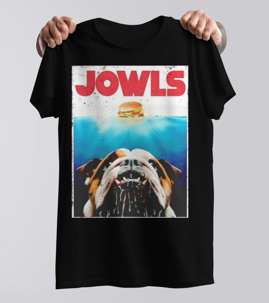 Jowls English Bulldog Burger Bully Dog Mom Dad T-Shirt
