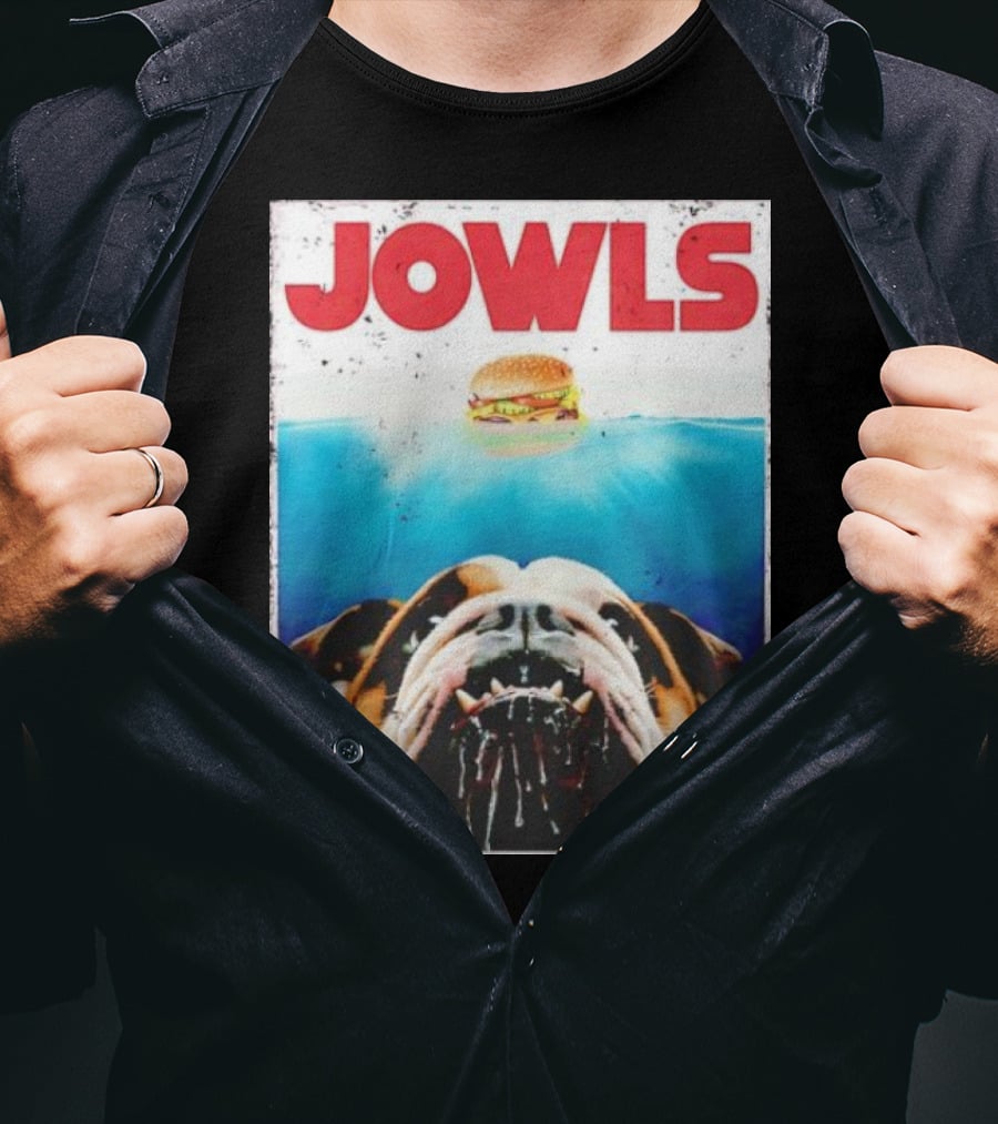 Jowls English Bulldog Burger Bully Dog Mom Dad T-Shirt