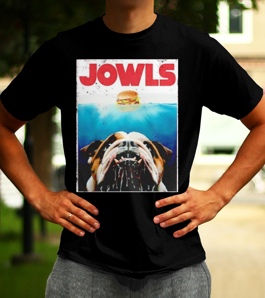 Jowls English Bulldog Burger Bully Dog Mom Dad T-Shirt