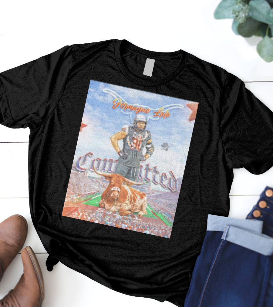 Jermayne Lole Committed Texas Longhorns Football Player Stadium And Mascot T-Shirt