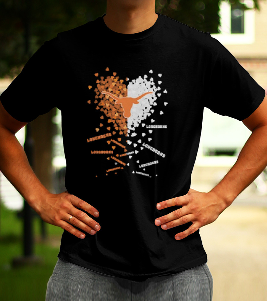 Texas Longhorns Mini Heart Football Longhorns T-Shirt