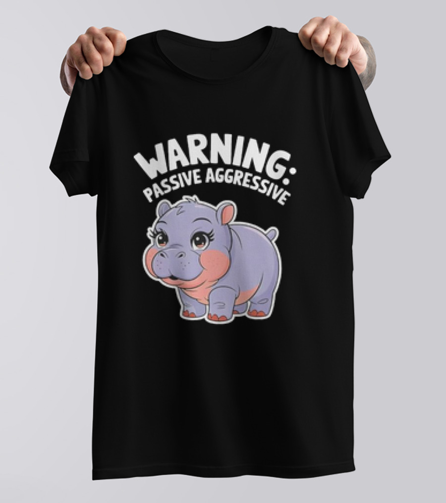 Warning: Passive Aggressive Hippo T-Shirt