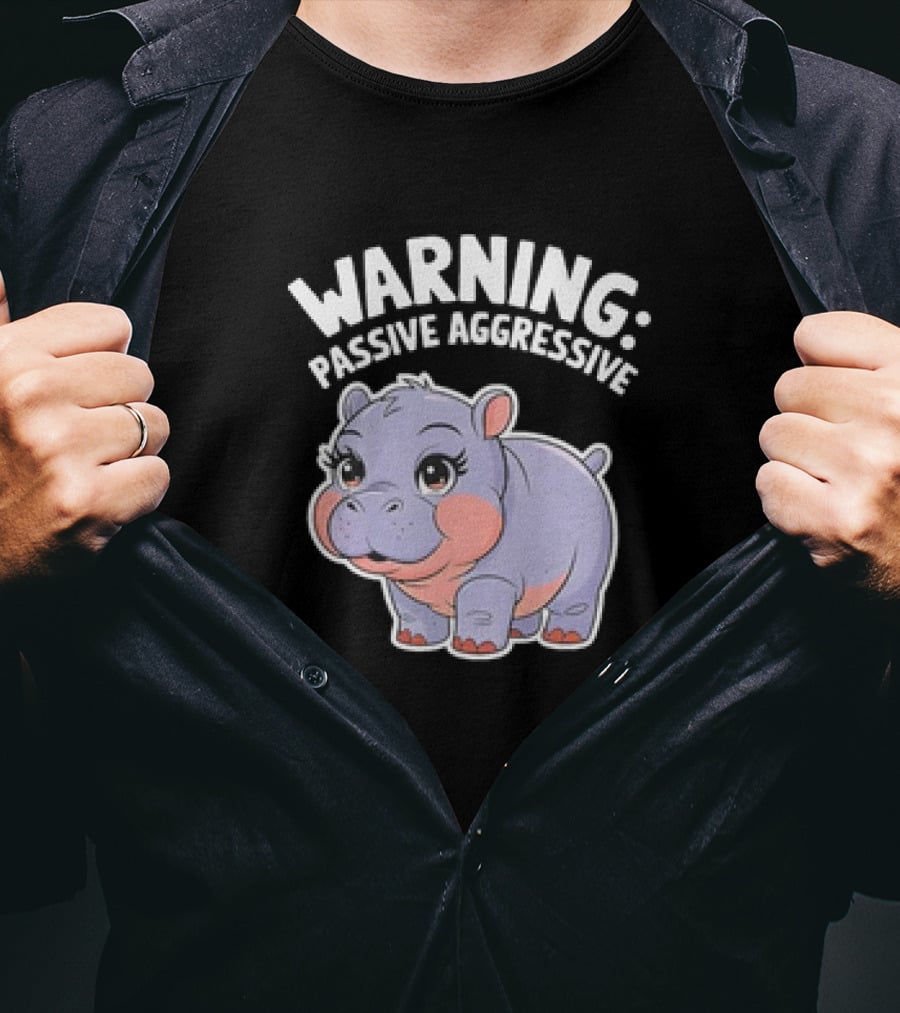 Warning: Passive Aggressive Hippo T-Shirt