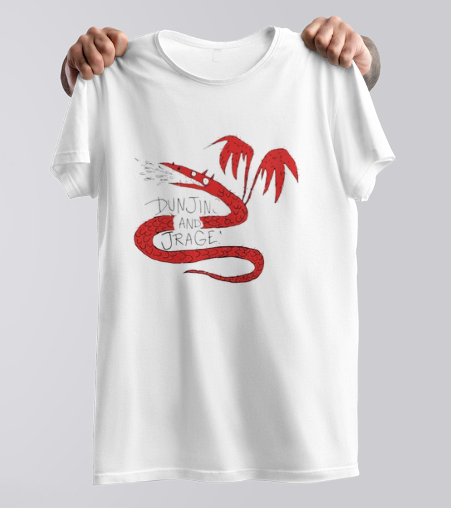 Dunjins And Jragens Fire-Breathing Red Serpent With Wings T-Shirt