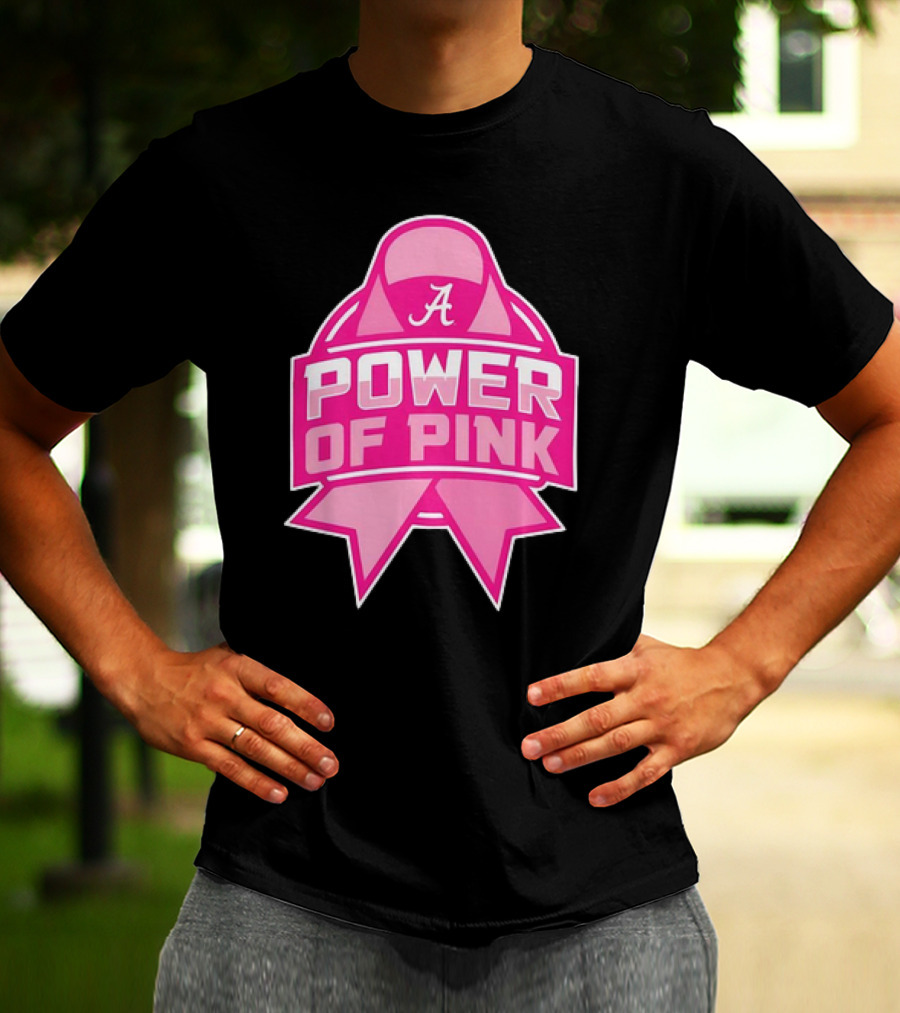 Alabama Crimson Tide Power Of Pink Ribbon T-Shirt