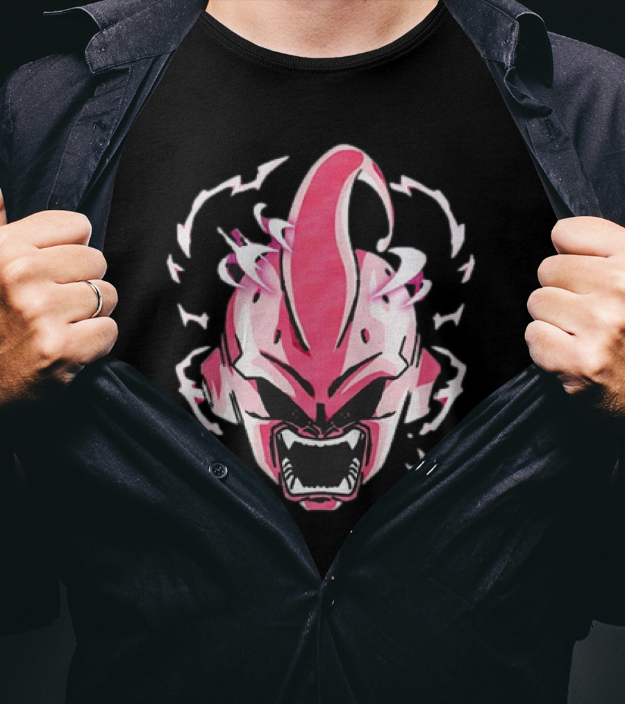Kid Buu Dragon Ball Z Electrifying Pink Face T-Shirt