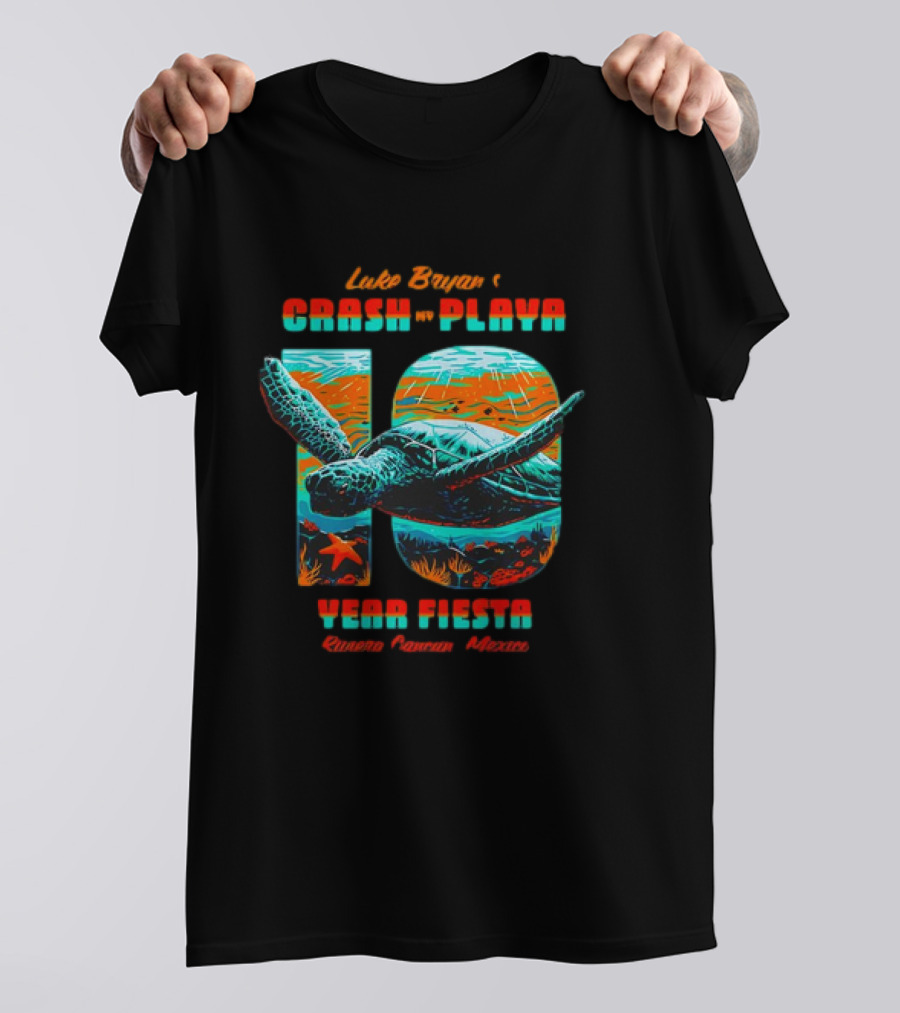 Luke Bryan’s Crash My Playa 10 Year Fiesta Jan 15-18 2025 Riviera Cancun Mexico T-Shirt