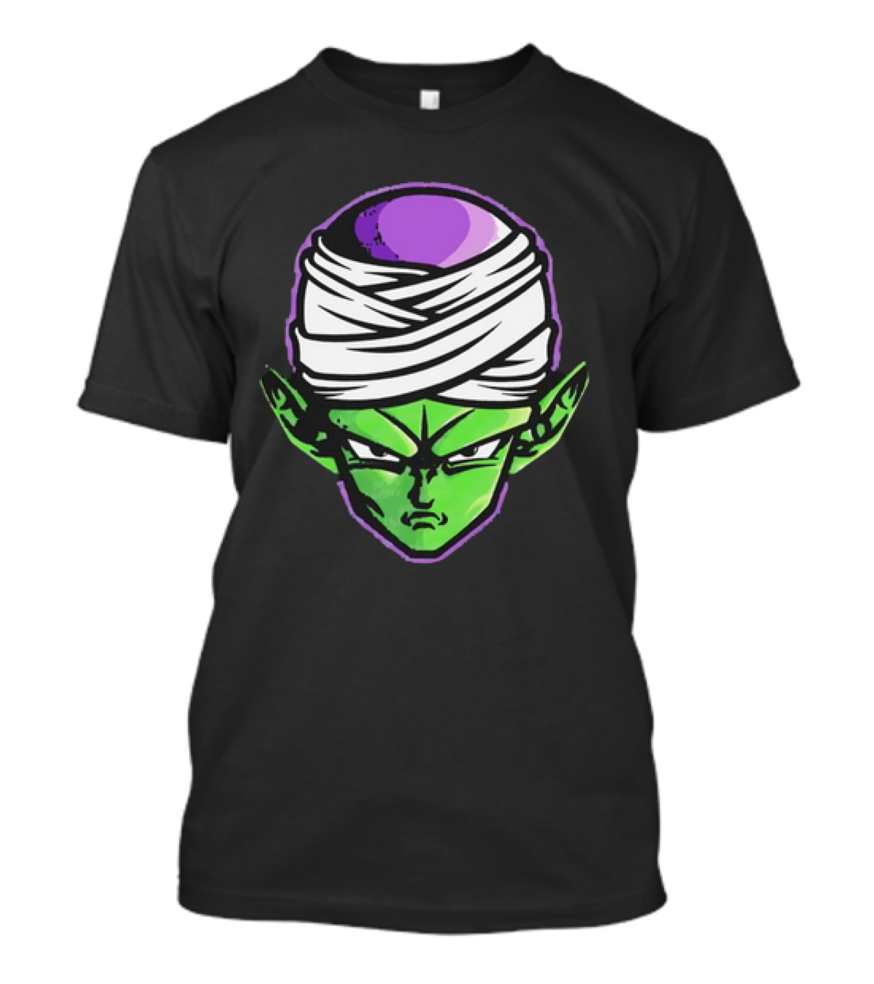 Piccolo Dragon Ball Z Green Face Turban Anime Character T-Shirt