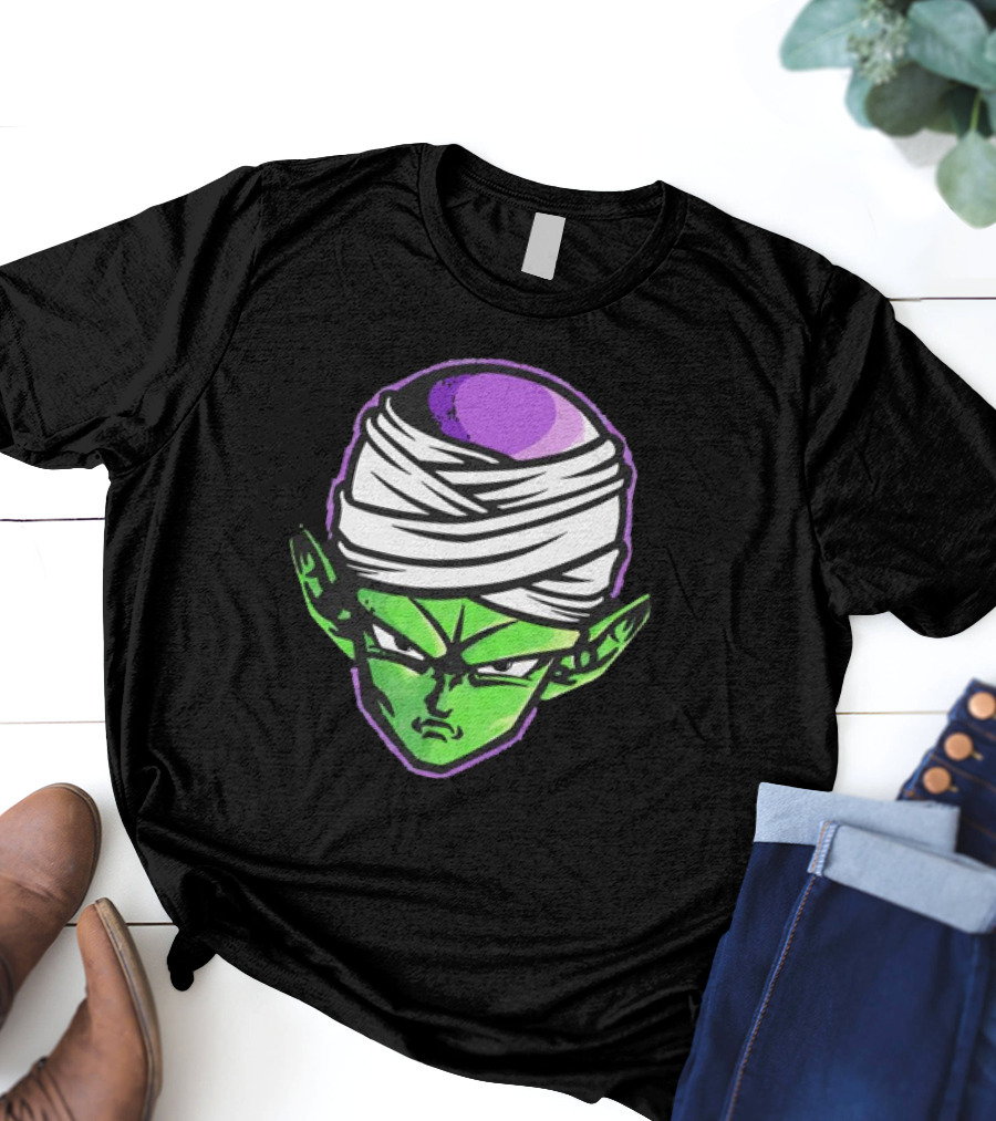 Piccolo Dragon Ball Z Green Face Turban Anime Character T-Shirt