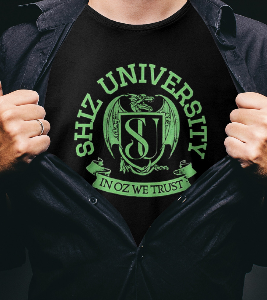 Shiz University In Oz We Trust Dragon Emblem T-Shirt