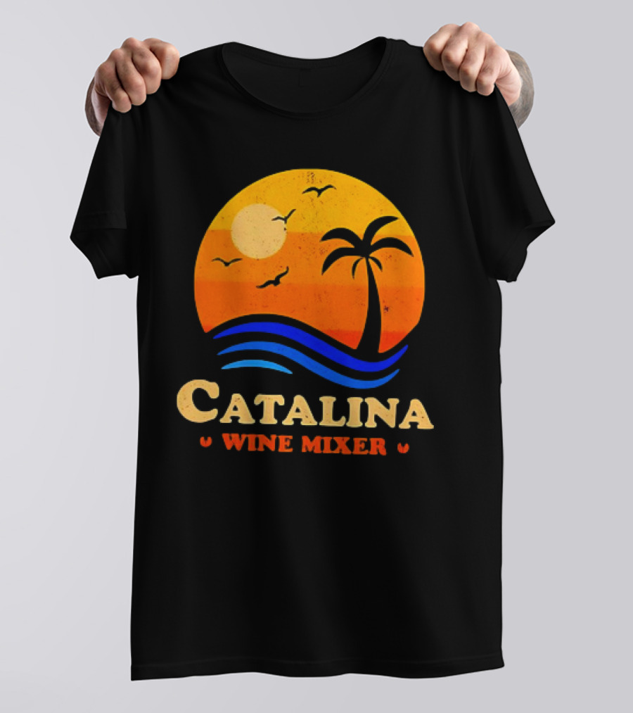 Step Brothers Catalina Wine Mixer Vintage Sunset Palm Island T-Shirt