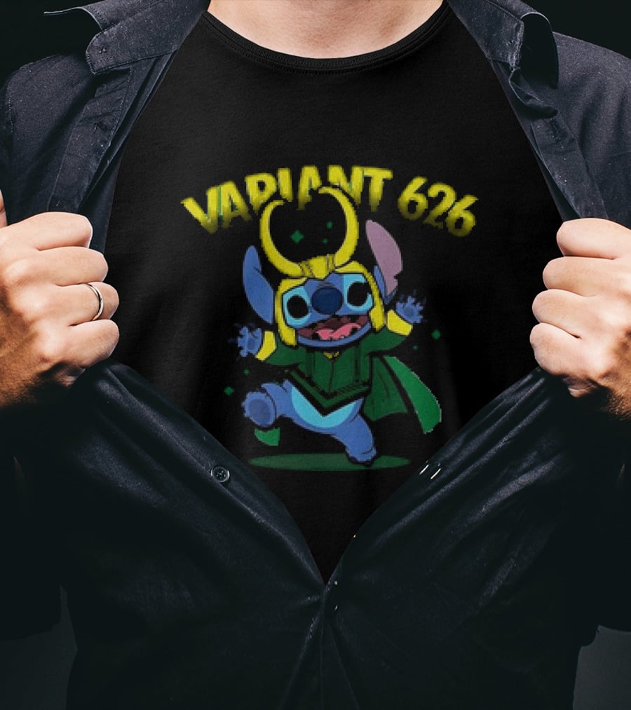Variant 626 Cartoon Mash-Up Character With Mischievous Outfit And Horned Headpiece T-Shirt