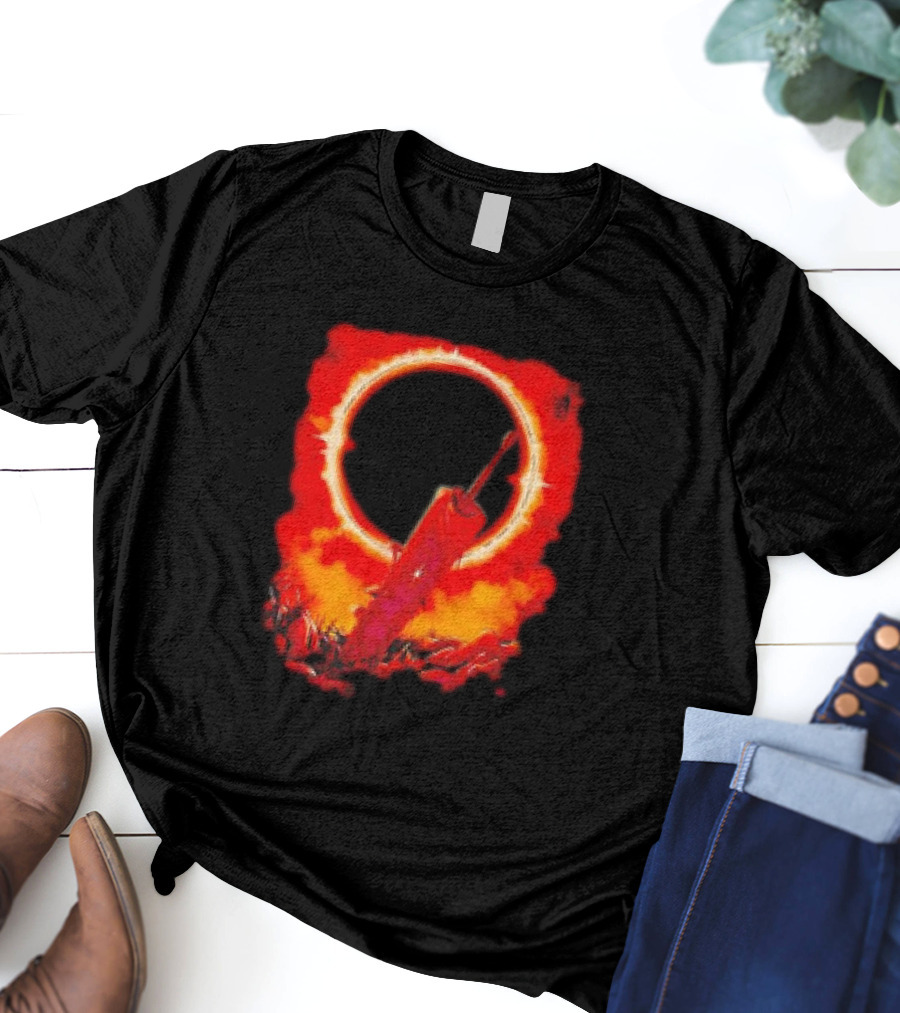 The Struggler Retro Eclipse Red Sword T-Shirt