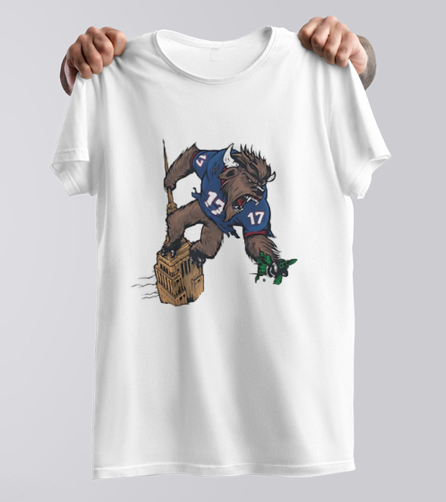 Buffalo Bills Josh Allen King Kong Shirt 17 Tower Monster T-Shirt