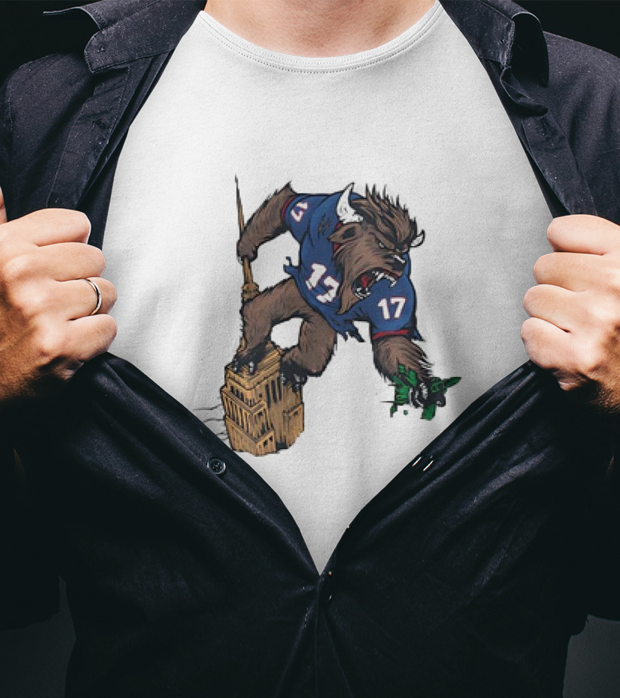 Buffalo Bills Josh Allen King Kong Shirt 17 Tower Monster T-Shirt