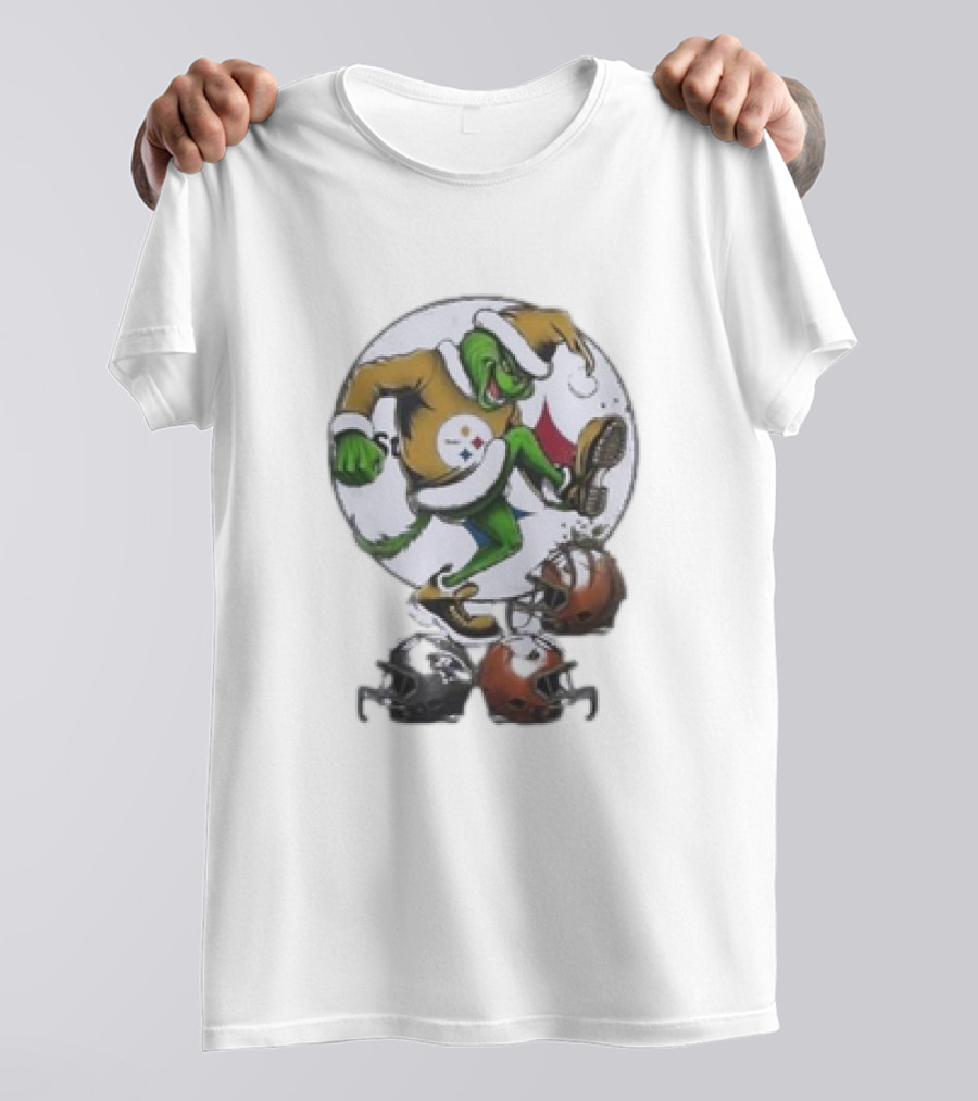 Christmas Grinch Pittsburgh Steelers Stomp NFL Teams T-Shirt