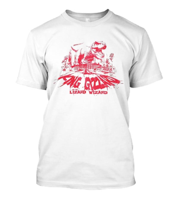 King Gizzard And The Lizard Wizard Dinosaur City Red Sketch T-Shirt