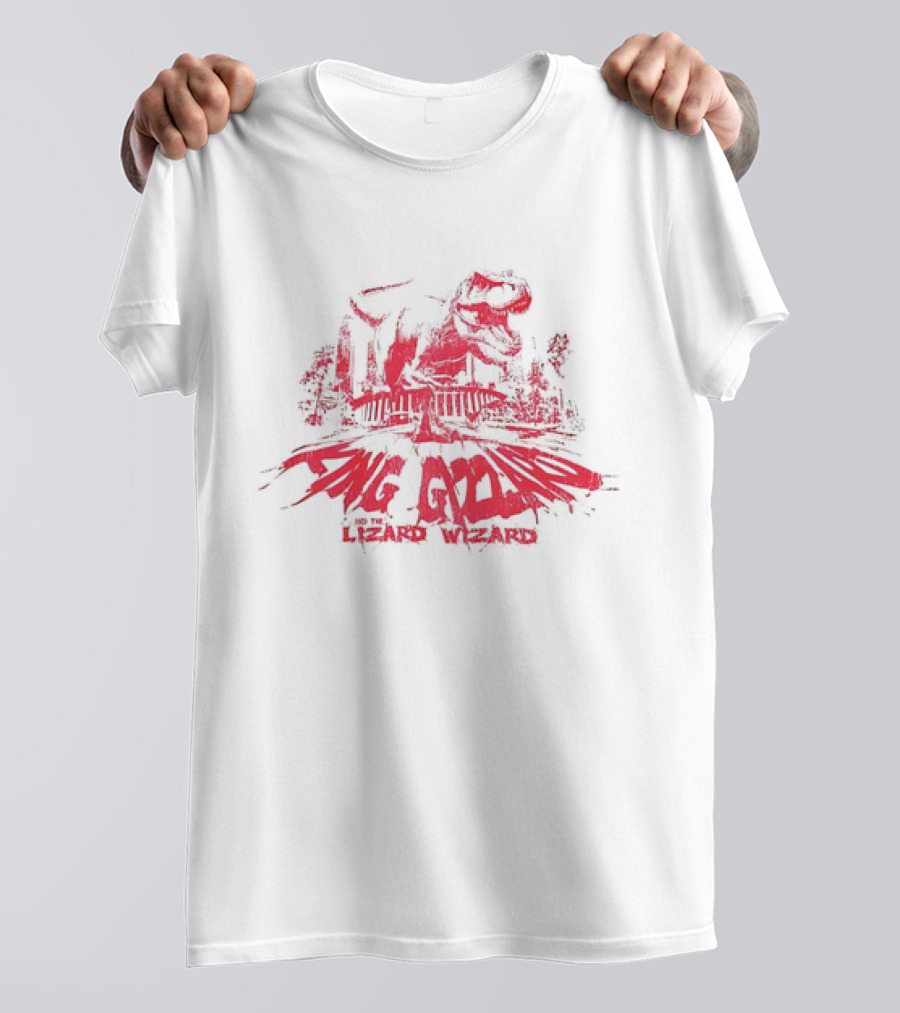 King Gizzard And The Lizard Wizard Dinosaur City Red Sketch T-Shirt