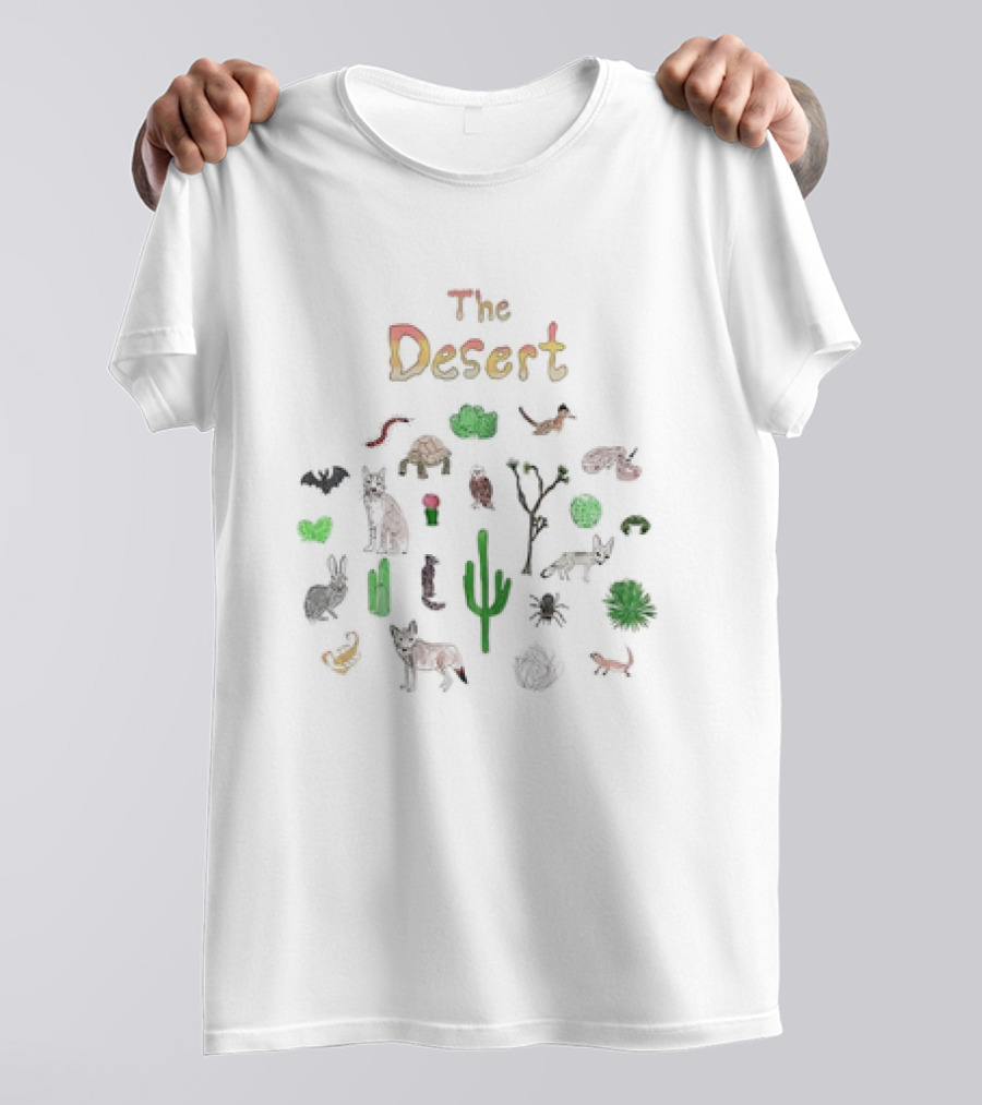 The Desert Animals Cactus Snake Coyote Fox Turtle Bat Lizard Rabbit Spider Scorpion Squirrel T-Shirt