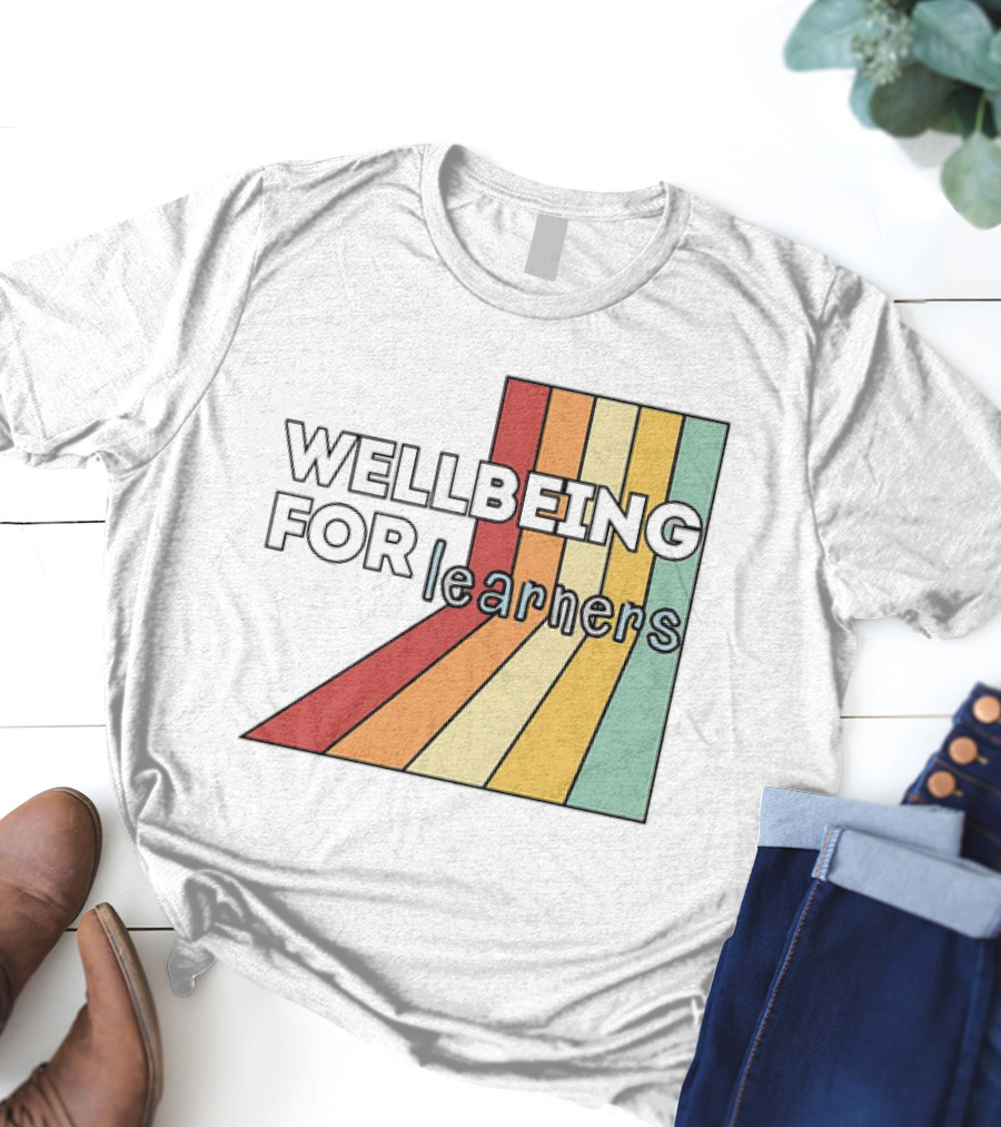 WELLBEING FOR LEARNERS Rainbow Stripes T-Shirt