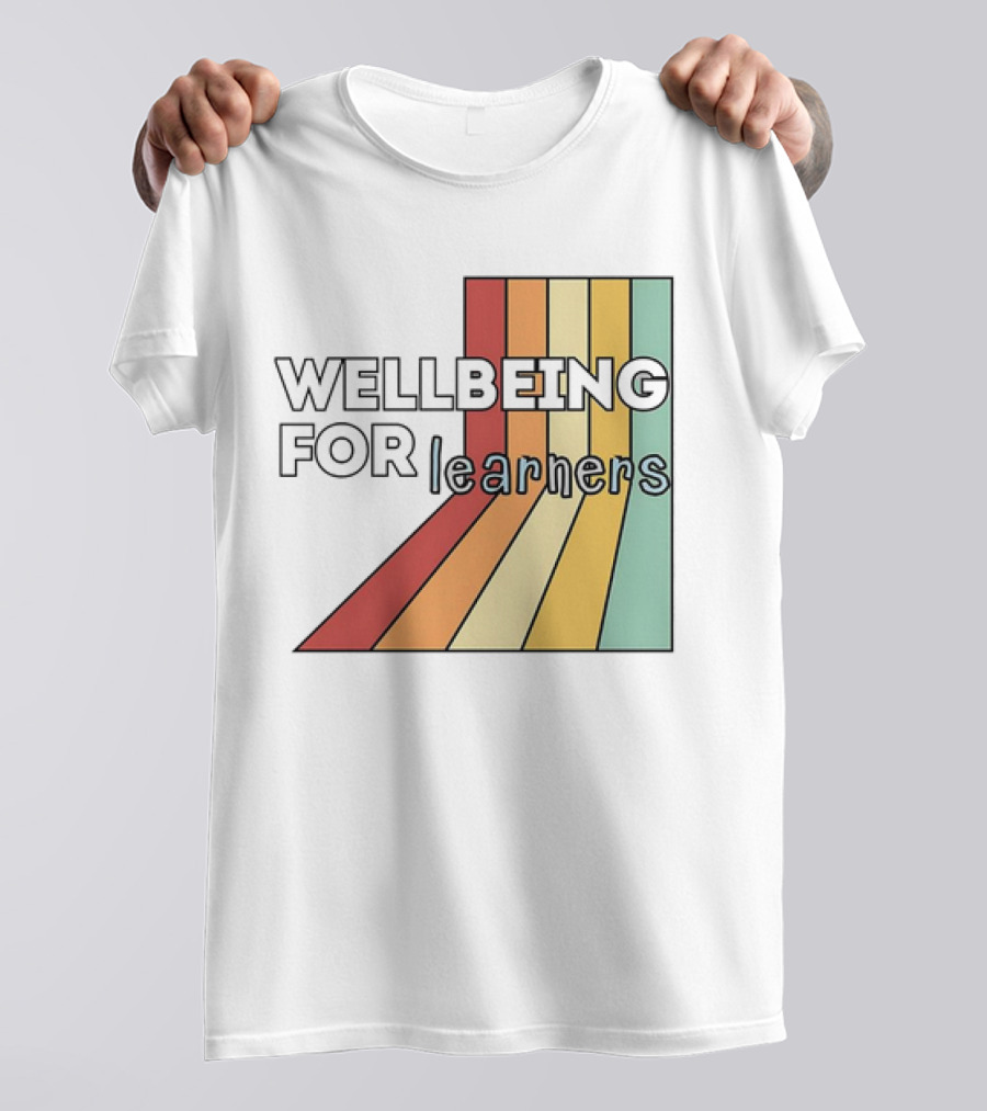 WELLBEING FOR LEARNERS Rainbow Stripes T-Shirt