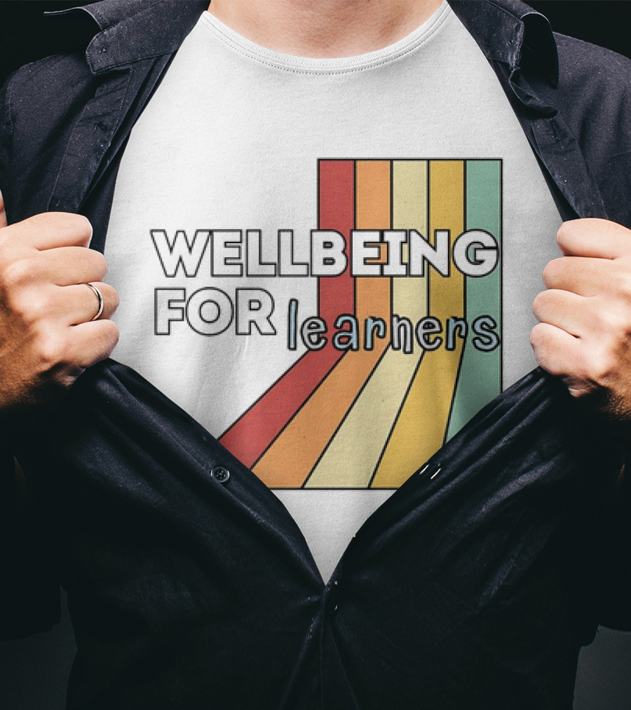 WELLBEING FOR LEARNERS Rainbow Stripes T-Shirt