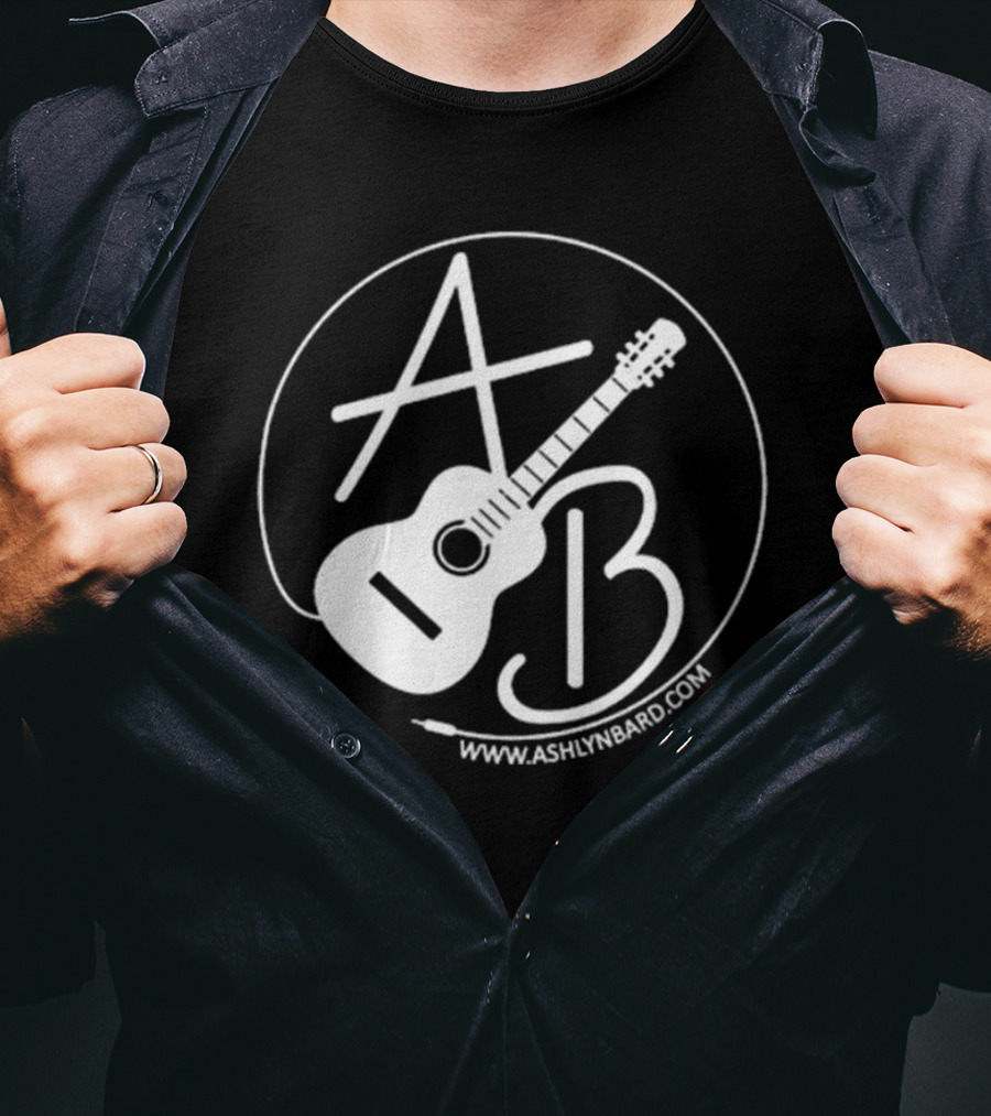Ashlyn Bard AB Guitar Logo Www.ashlynbard.com T-Shirt
